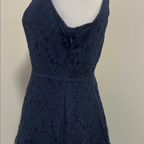 LC Lauren Conrad Elegant Navy Lace Dress - Picture 3 of 5